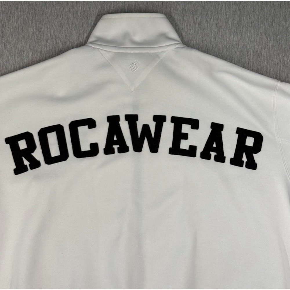 Rocawear White Black Full Zip Track Jacket Mens 2XL Y2K Streetwear